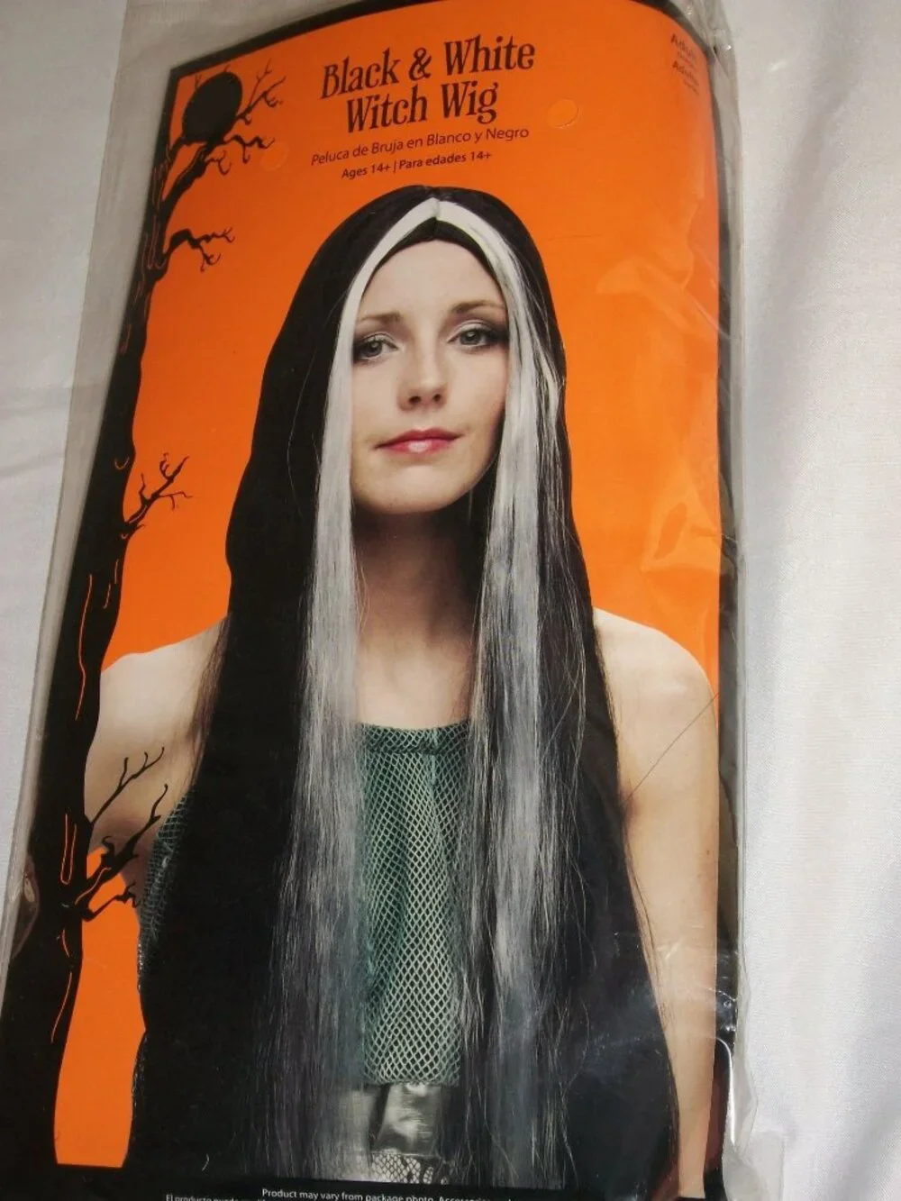 Halloween Costume Adult Long Black White 36